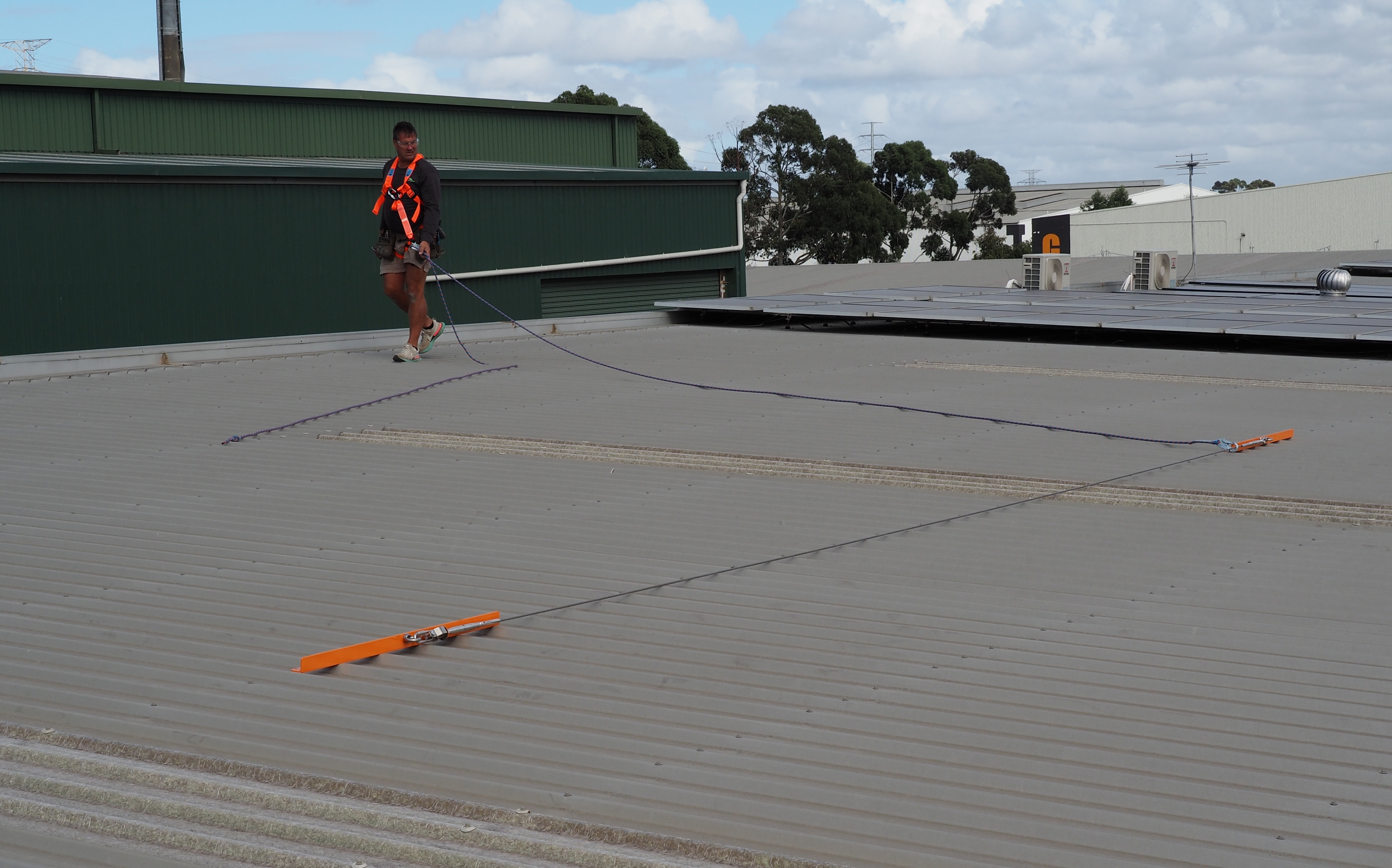 Roof Static Line System, Static Line Installation